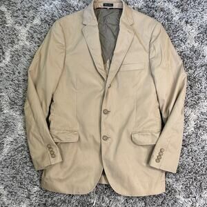 J Crew Khaki Jacket Blazer Suit Sport Coat Tan Camel Men's 40 40R Italian